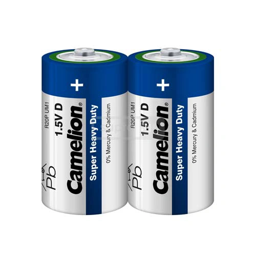 CAMELION Super Heavy Duty ელემენტი 1.5V D-ზომის R20 1*2ც